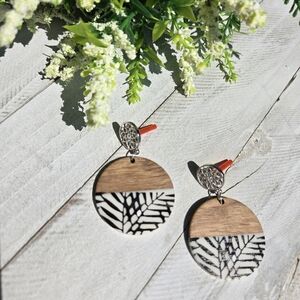Wooden Earrings, Fashion Earrings, Jewelry